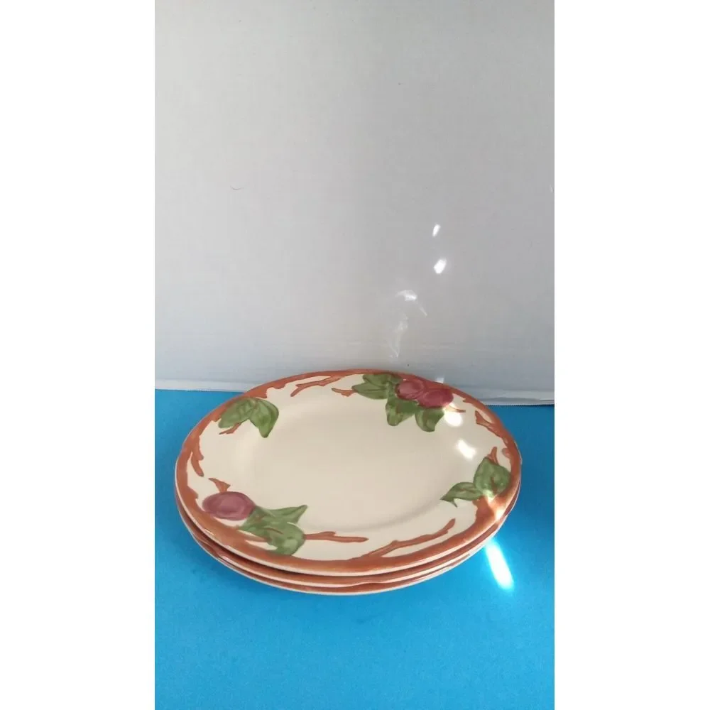 Set of 3 Vintage Franciscan Earthenware‎ Apple Dinner Plates  England  10.5